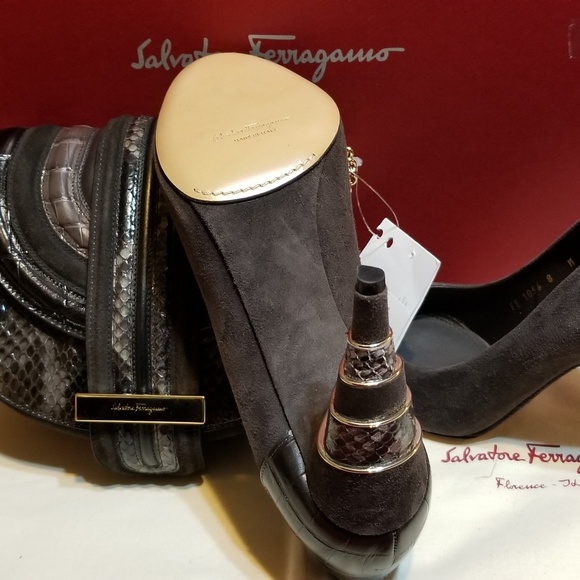 Salvatore Ferragamo Python Shoe and Bag - Picture 2 of 2